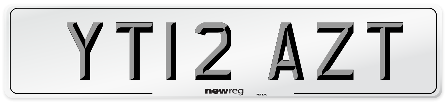 YT12 AZT Number Plate from New Reg